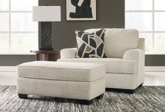 Heartcort - Living Room Set Stationary Chair & Ottoman by Benchcraft® - Walls Furniture & Mattress