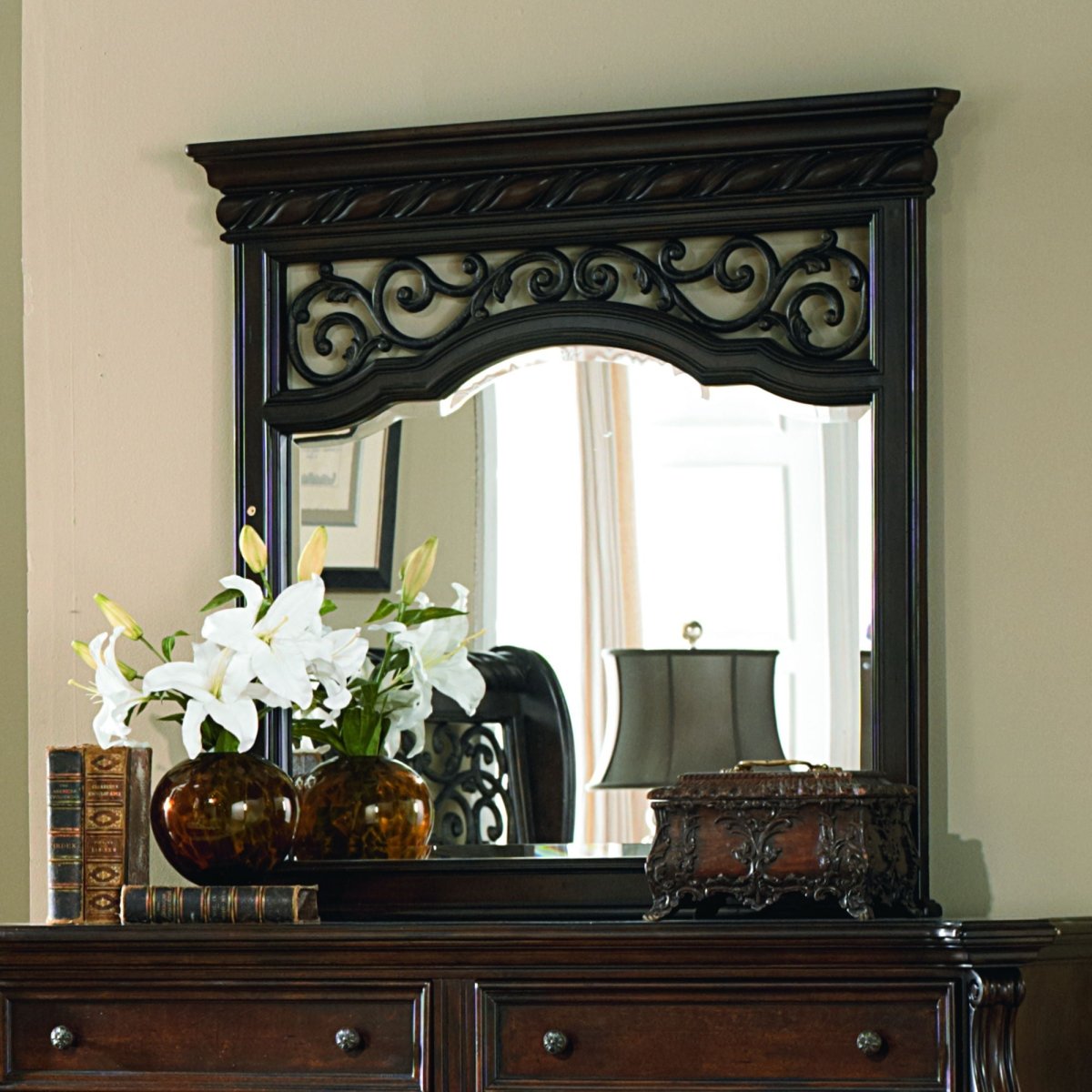 Arbor Place - Landscape Mirror - Dark Brown Landscape Mirrors by Liberty Furniture - Walls Furniture & Mattress