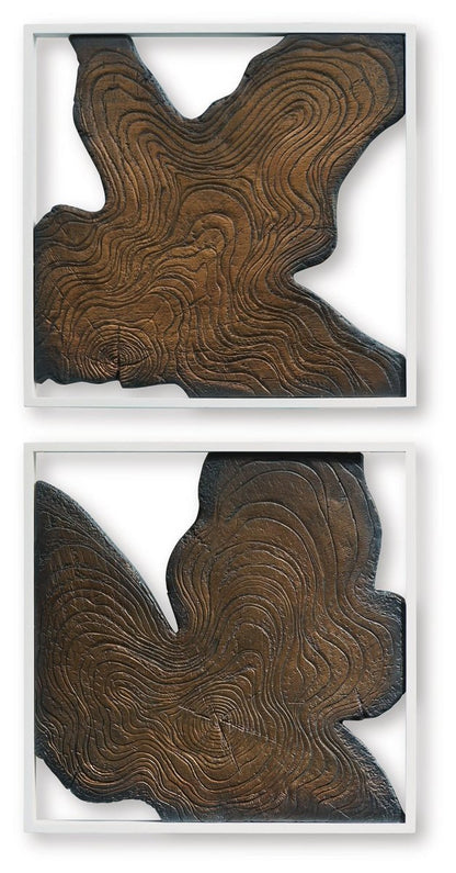 Landley - Wall Decor Set (Set of 2) - Brown / White Wall Decor by Signature Design by Ashley® - Walls Furniture & Mattress