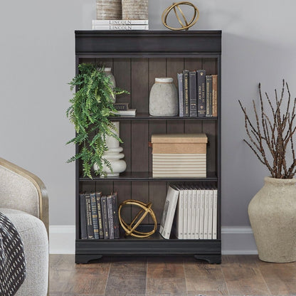 Meritage - 48" Bookcase (RTA) - Black Standard Bookcases by Liberty Furniture - Walls Furniture & Mattress