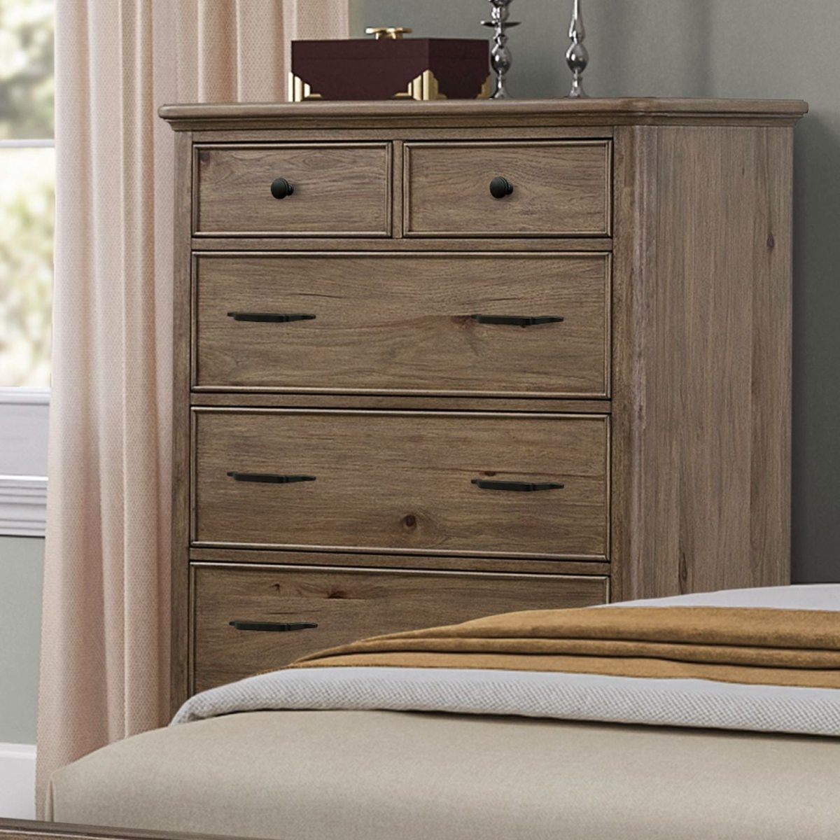 Hickory Grove - 6 Drawer Chest - Brown Accent Chests by Liberty Furniture - Walls Furniture & Mattress
