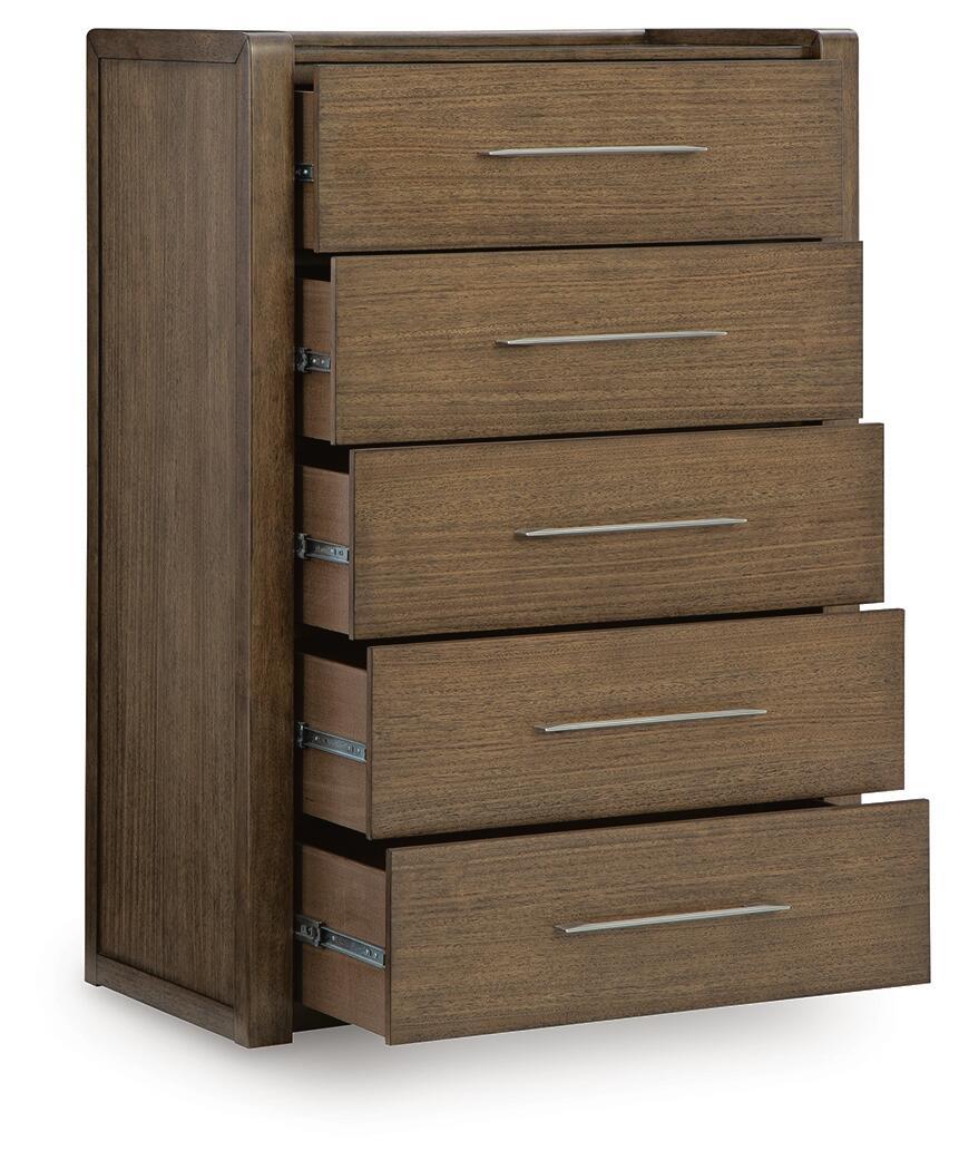 Marxmore - Five Drawer Chest - Brown Accent Chests by Benchcraft® - Walls Furniture & Mattress