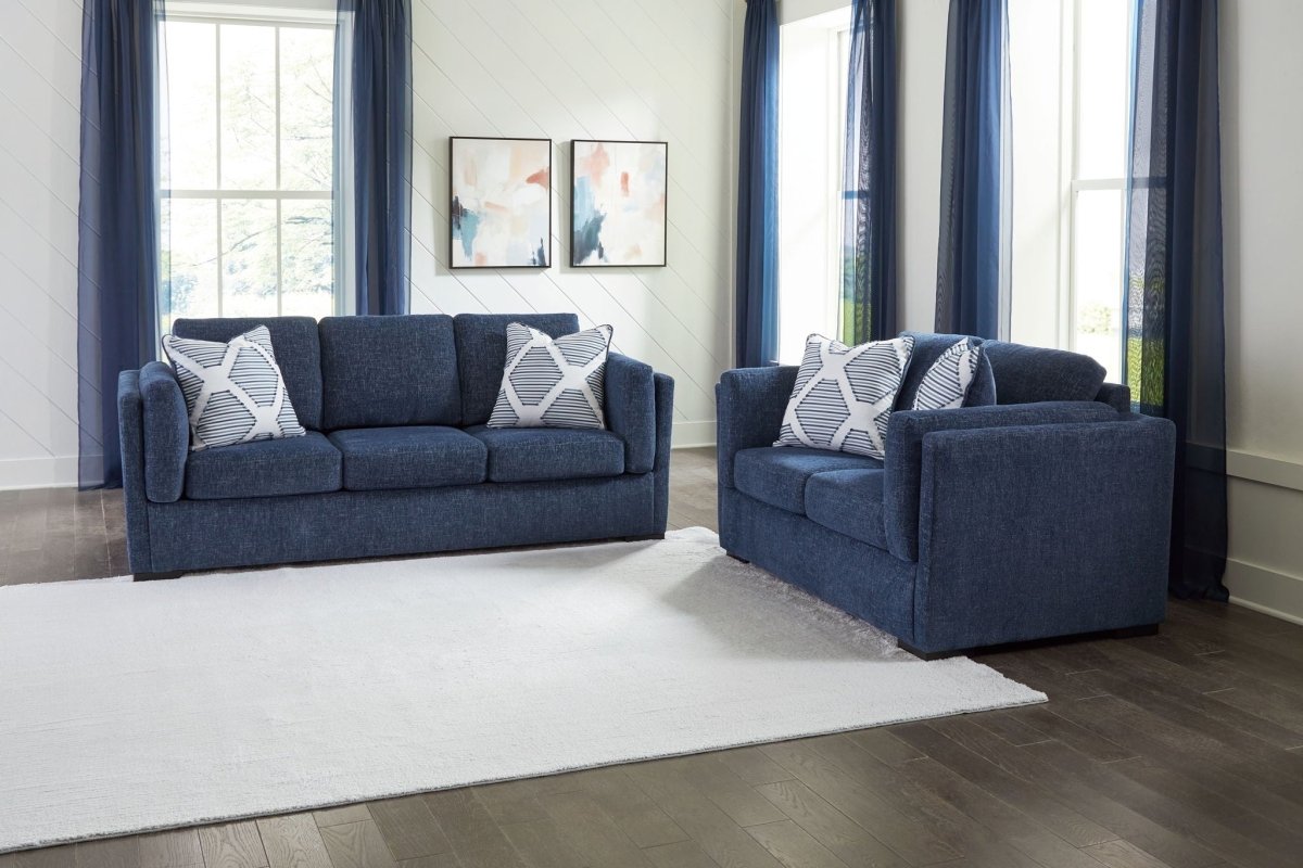 Evansley - Living Room Set Stationary Chair & Ottoman by Benchcraft® - Walls Furniture & Mattress