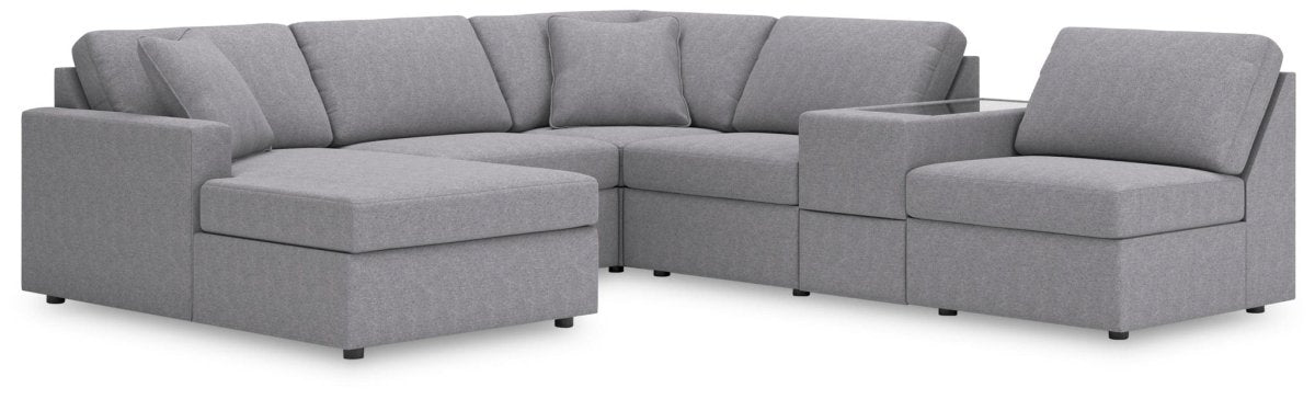 Modmax - Sectional - Granite Stationary Sectionals by Signature Design by Ashley® - Walls Furniture & Mattress