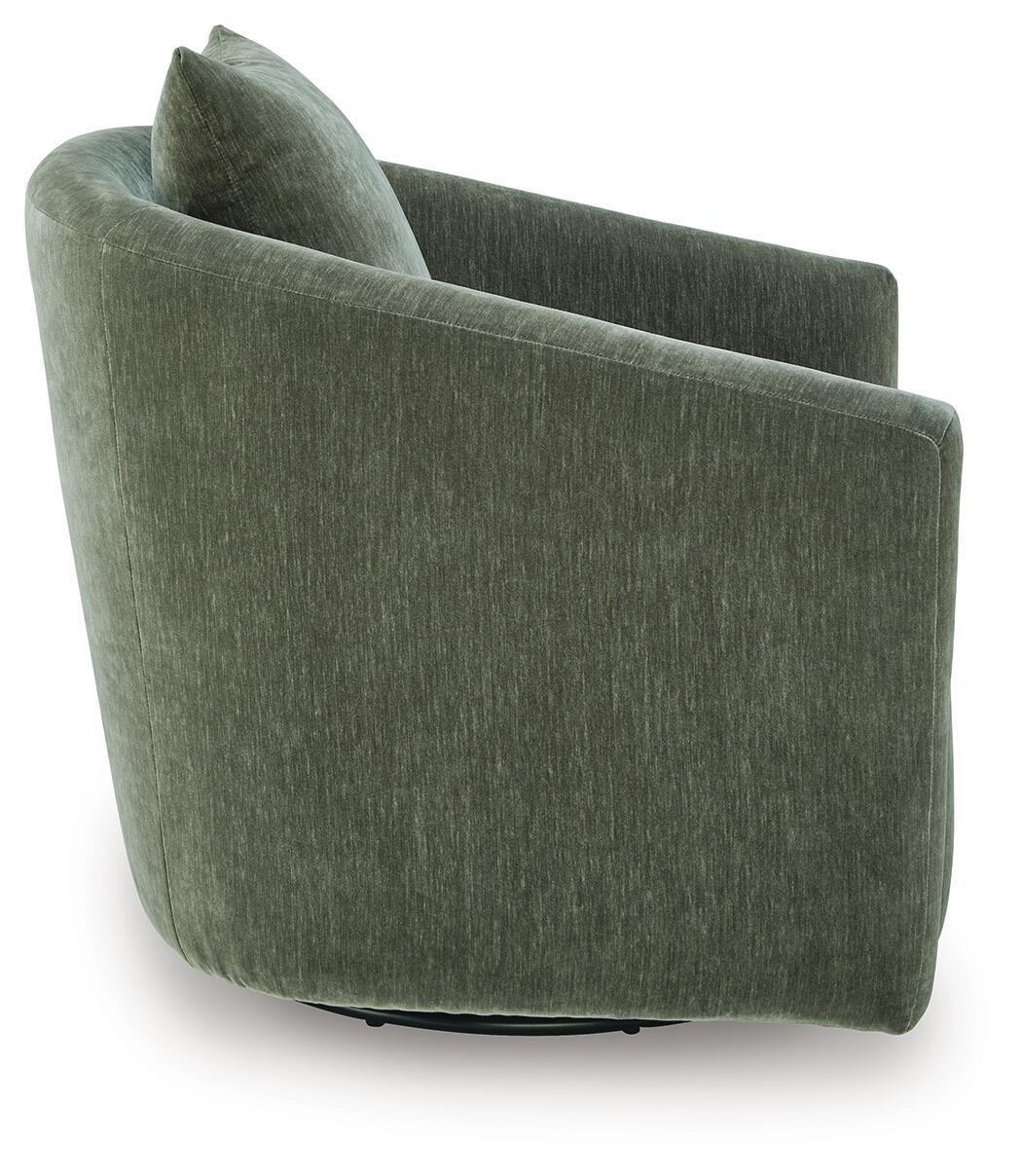 Leastow - Swivel Accent Chair - Loden Swivel Chairs by Signature Design by Ashley® - Walls Furniture & Mattress