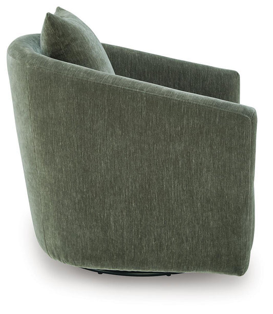 Leastow - Swivel Accent Chair - Loden Swivel Chairs by Signature Design by Ashley® - Walls Furniture & Mattress