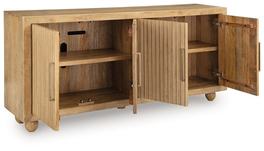 Niam - Light Antique Beige - Accent Cabinet Accent Cabinets by Signature Design by Ashley® - Walls Furniture & Mattress