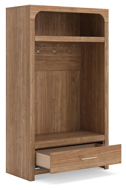 Dovander - Hall Tree With Storage Bench - Brown Hall Trees by Signature Design by Ashley® - Walls Furniture & Mattress