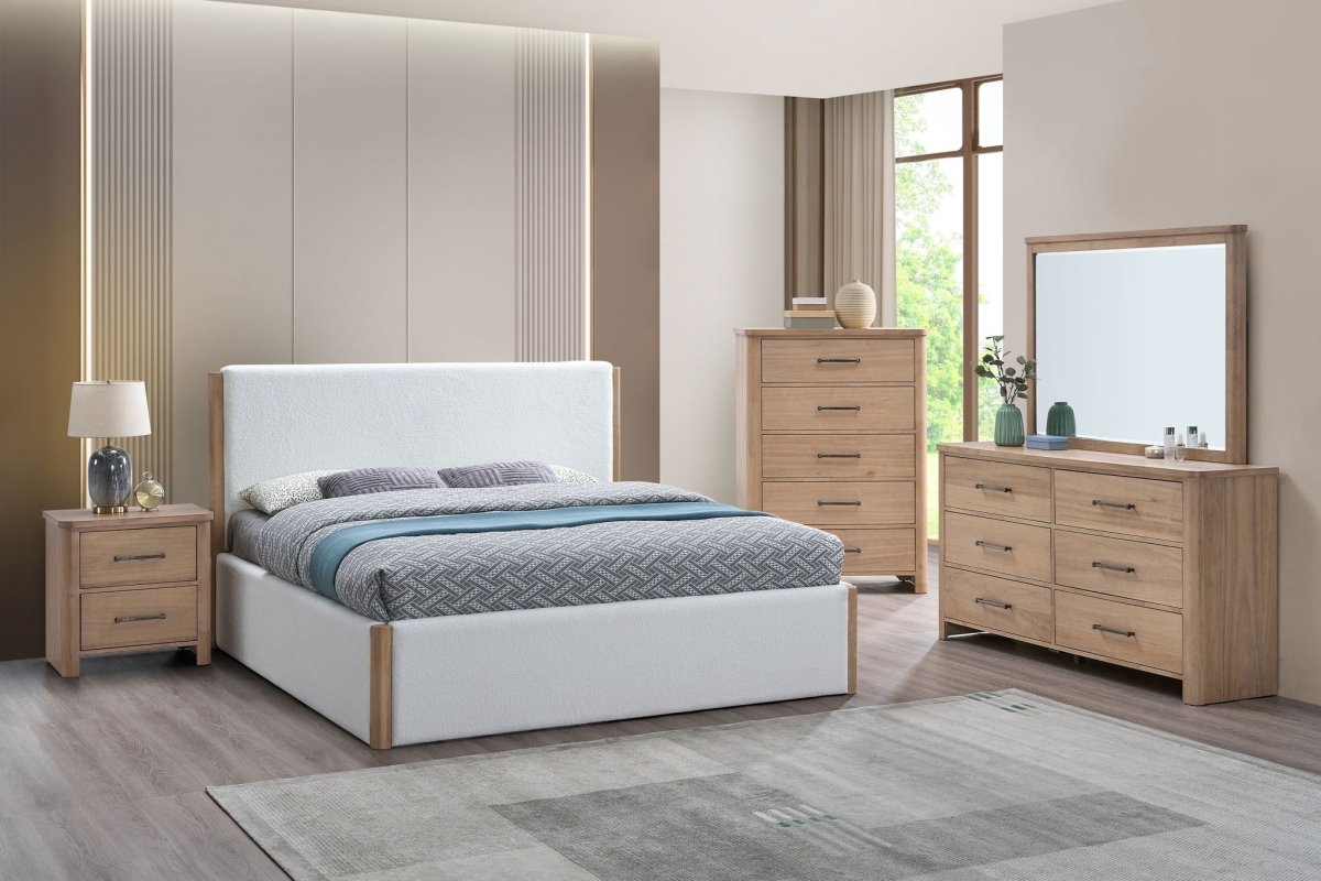 Anika - 2 Drawer Nightstand - Natural / Brown Accent Nightstands by New Classic - Walls Furniture & Mattress