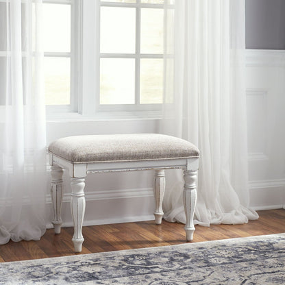Magnolia Manor - Accent Bench - White Accent Benches by Liberty Furniture - Walls Furniture & Mattress