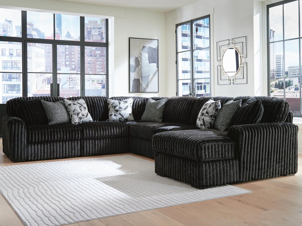 Midnight-Madness - Sectional Stationary Sectionals by Signature Design by Ashley® - Walls Furniture & Mattress