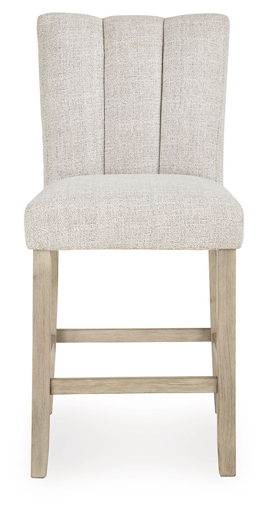 Larawyn - Upholstered Barstool (Set of 2) - Bisque Stool Sets by Signature Design by Ashley® - Walls Furniture & Mattress