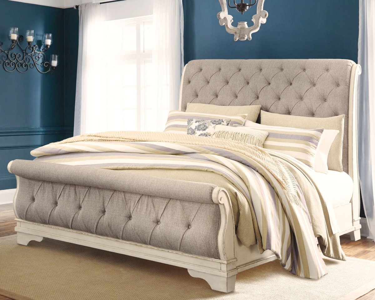 Realyn - Upholstered Sleigh Bed Upholstered Beds by Signature Design by Ashley® - Walls Furniture & Mattress