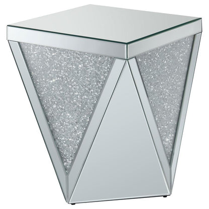 Amore - Square Mirrored Acrylic Crystal Table End Tables by CoasterElevations - Walls Furniture & Mattress