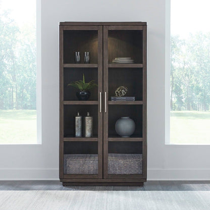 Cascade Falls - Display Cabinet - Satin Espresso Display Cabinets by Liberty Furniture - Walls Furniture & Mattress
