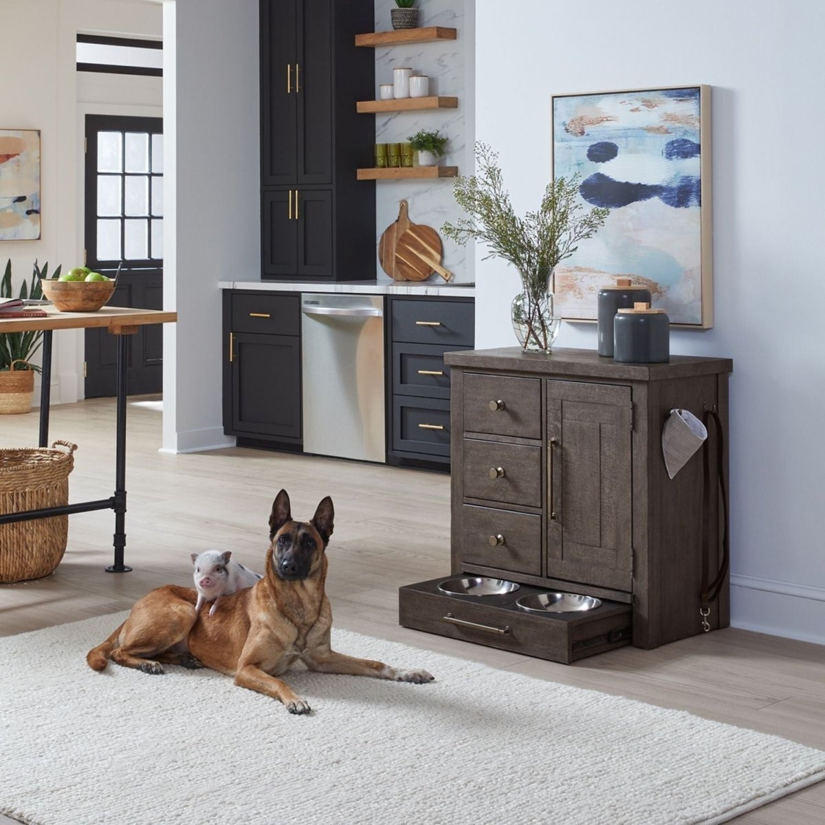 Modern Farmhouse - Pet Feeder Feeder Cabinets by Liberty Furniture - Walls Furniture & Mattress