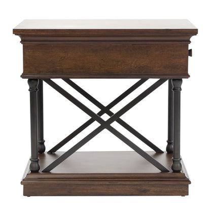 Tribeca - Drawer Chair Side Table - Dark Brown Chair Side Tables by Liberty Furniture - Walls Furniture & Mattress
