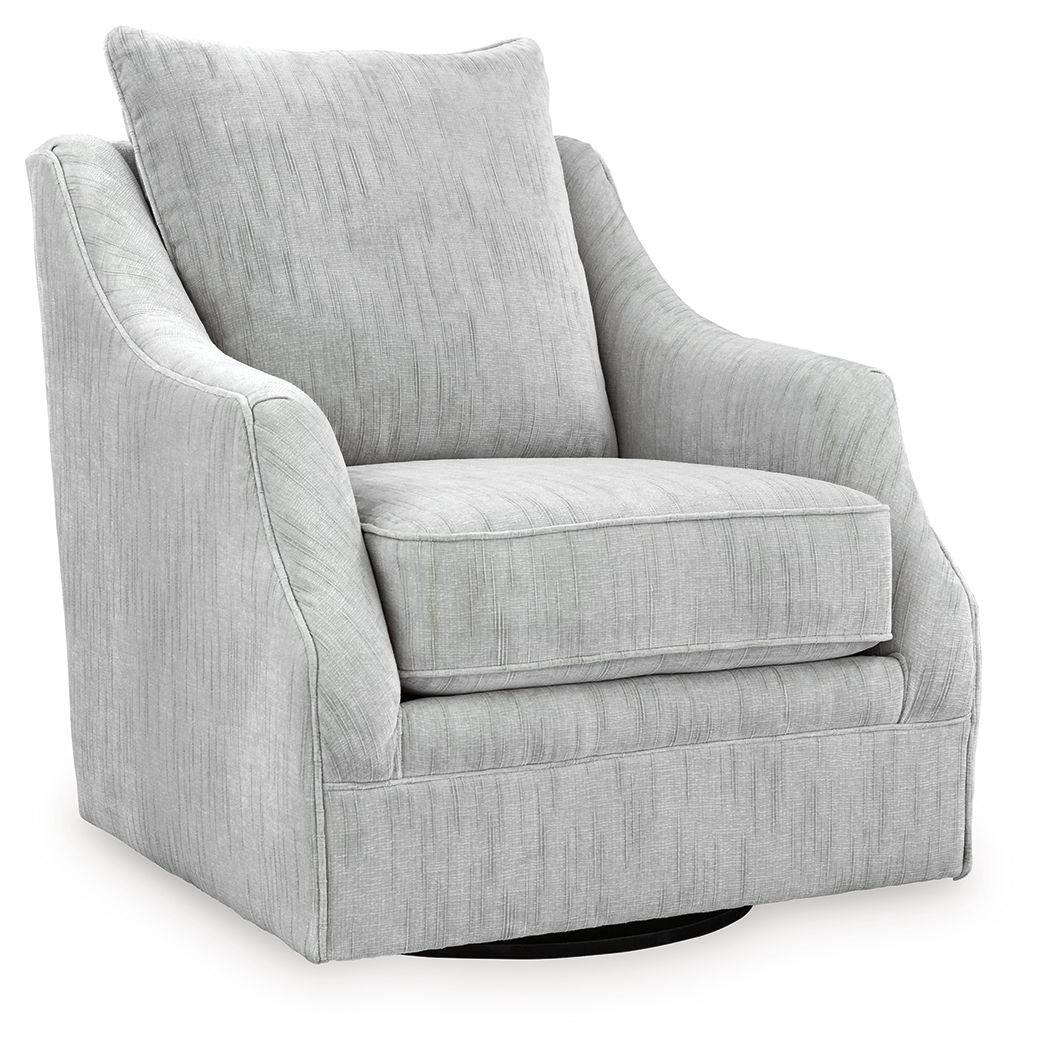 Gubbins - Swivel Accent Chair - Gray Swivel Chairs by Signature Design by Ashley® - Walls Furniture & Mattress