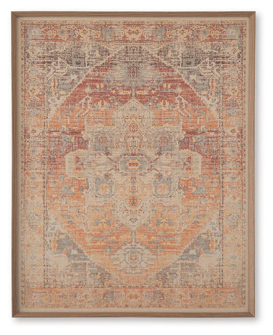 Kerrickson - Wall Art - Red / Orange / Blue Canvas Art by Signature Design by Ashley® - Walls Furniture & Mattress
