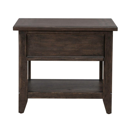 Paradise Valley - Rectangular End Table - Dark Brown End Tables by Liberty Furniture - Walls Furniture & Mattress