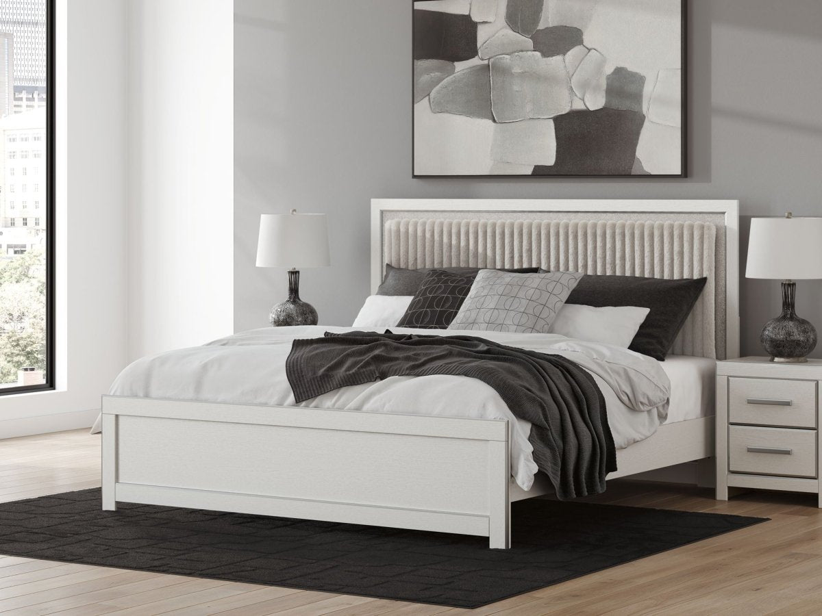 Zuraleus - Upholstered Panel Platform Bed With Roll Slats Panel Beds by Signature Design by Ashley® - Walls Furniture & Mattress
