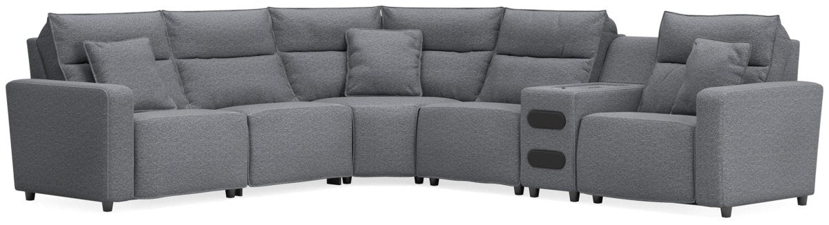 Modmax II - Reclining Sectional - Salt And Pepper Reclining Sectionals by Signature Design by Ashley® - Walls Furniture & Mattress