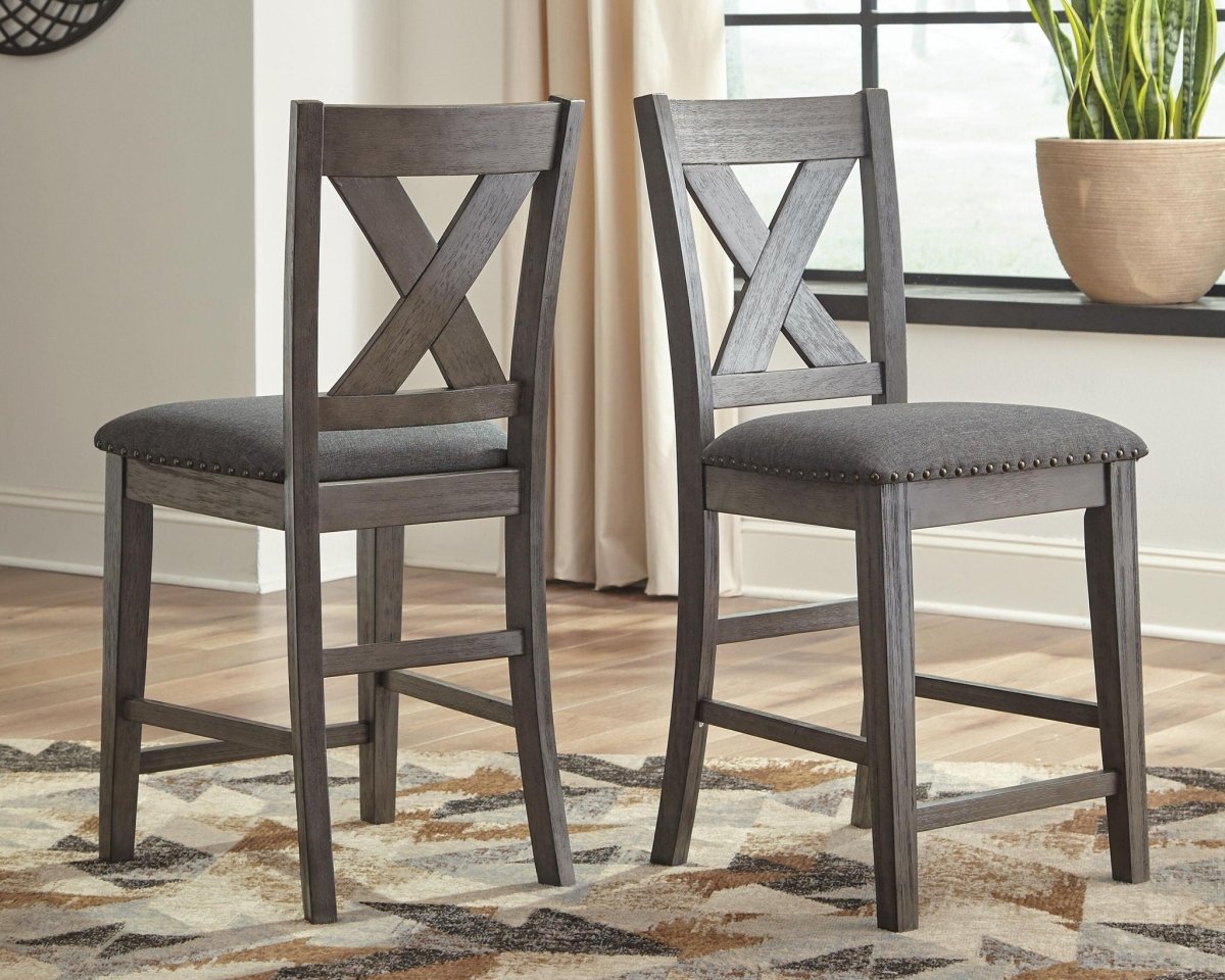 Caitbrook - Upholstered Barstool (Set of 2) - Gray Stool Sets by Signature Design by Ashley® - Walls Furniture & Mattress