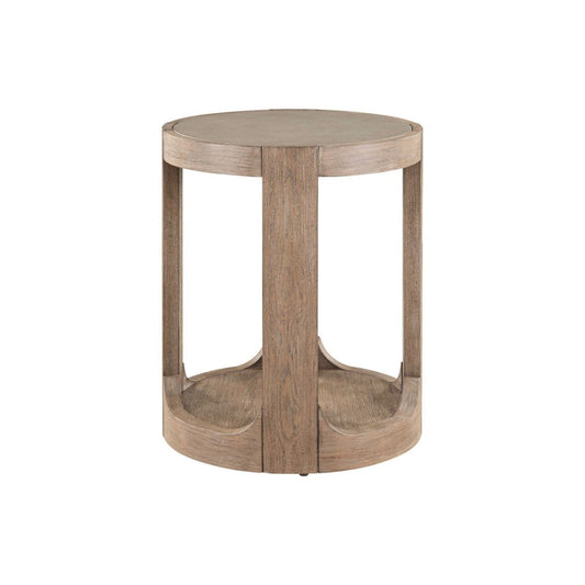 South Bend - Round Chairside Table - Brown Chair Side Tables by Liberty Furniture - Walls Furniture & Mattress
