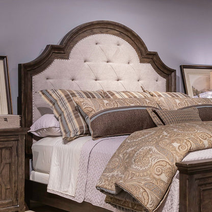 Paradise Valley - Upholstered Arched Panel Headboard Upholstered Headboards by Liberty Furniture - Walls Furniture & Mattress