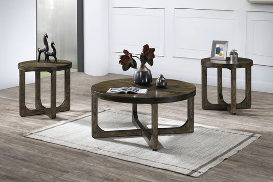 Kerby - Round End Table - Dark Brown End Tables by New Classic - Walls Furniture & Mattress