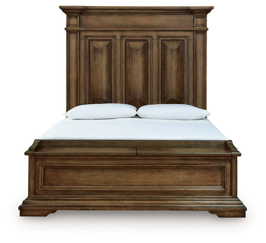 Frantanna - 3 Pc. - Queen Panel Storage Bed, Dresser And Mirror - Brown 3 Piece Bedroom Sets by Signature Design by Ashley® - Walls Furniture & Mattress