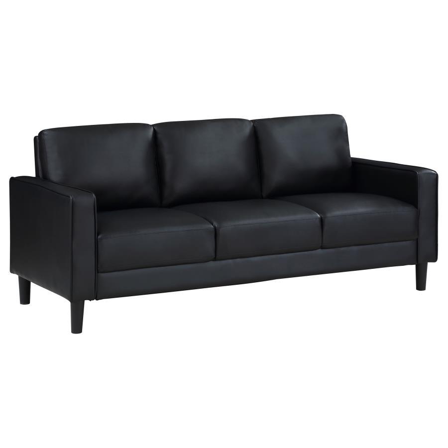 Ruth - Upholstered Track Arm Sofa Stationary Sofas by Coaster Fine Furniture - Walls Furniture & Mattress