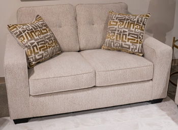 Larimer - Stone - Loveseat Stationary Loveseats by Signature Design by Ashley® - Walls Furniture & Mattress