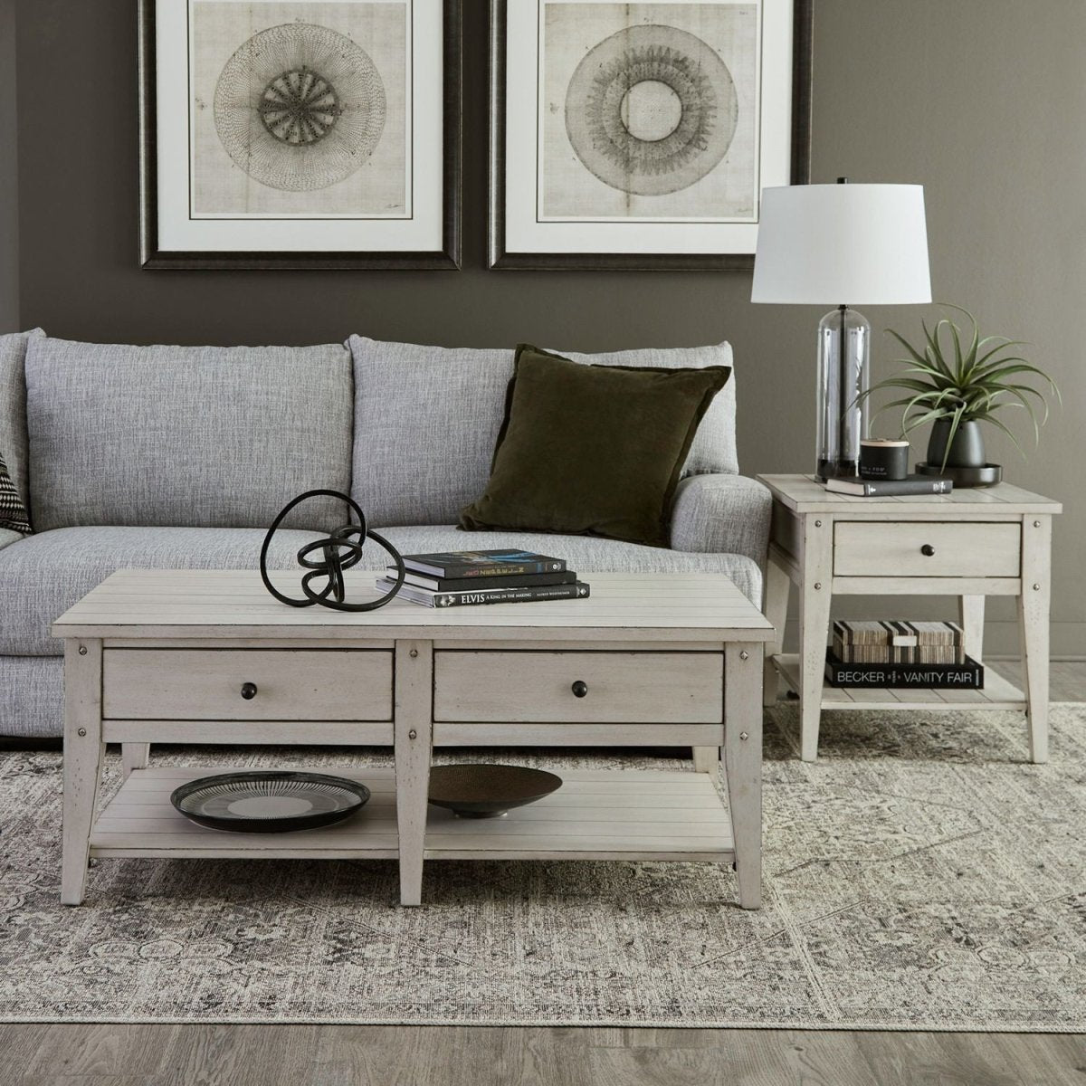 Lake House - 3 Piece Set (1 - Cocktail 2 - End Tables) Table Sets by Liberty Furniture - Walls Furniture & Mattress