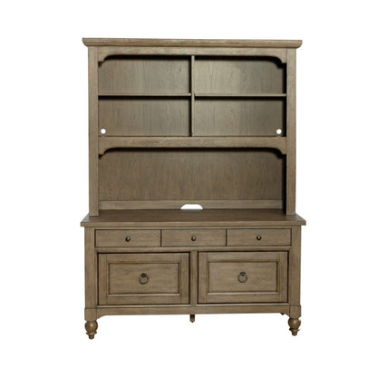Americana Farmhouse - Credenza Hutch - Dusty Taupe Hutches by Liberty Furniture - Walls Furniture & Mattress