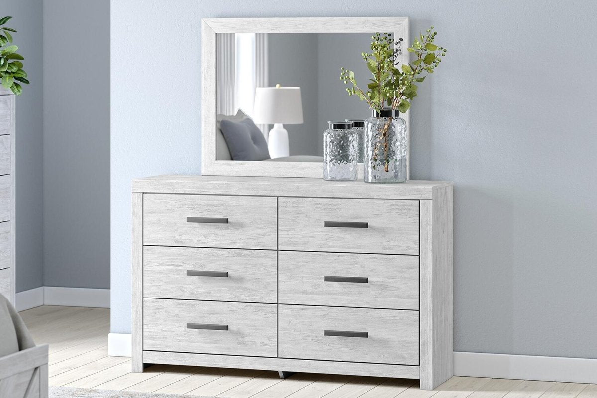 Cayboni - Dresser And Mirror - Whitewash Dresser & Mirror by Signature Design by Ashley® - Walls Furniture & Mattress