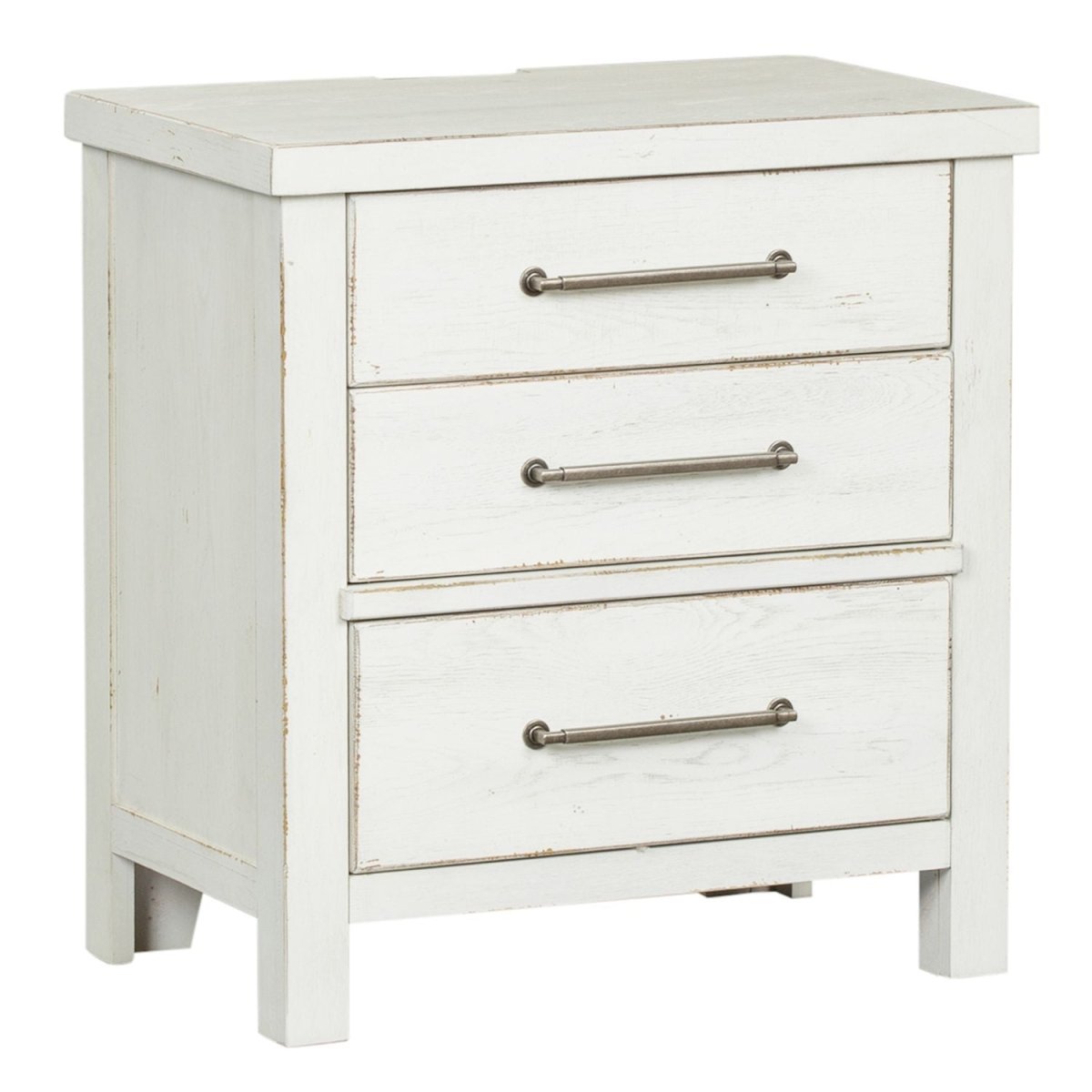 Modern Farmhouse - 3 Drawer Night Stand Accent Nightstands by Liberty Furniture - Walls Furniture & Mattress
