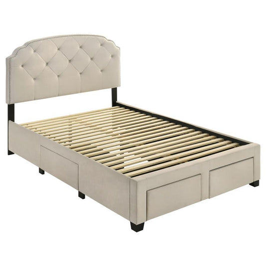 Marianna - 4 - Drawer Upholstered Storage Bed Storage Beds by Coaster Fine Furniture - Walls Furniture & Mattress