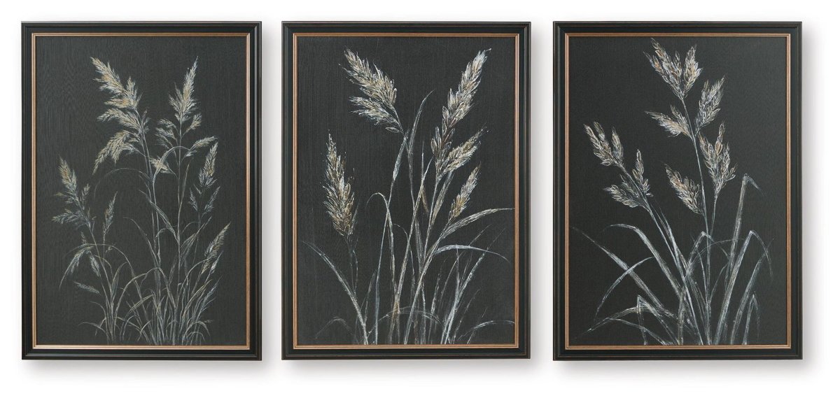 Janisburg - Wall Art Set (Set of 3) - Black / White / Brown Framed Print Sets by Signature Design by Ashley® - Walls Furniture & Mattress