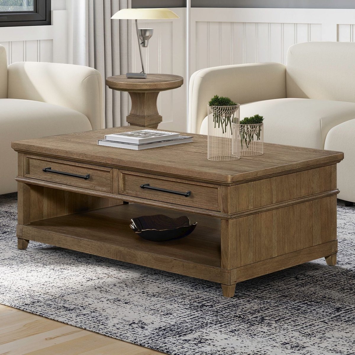 Artisan Home - Rectangular Cocktail Table - Brown Cocktail Tables by Liberty Furniture - Walls Furniture & Mattress
