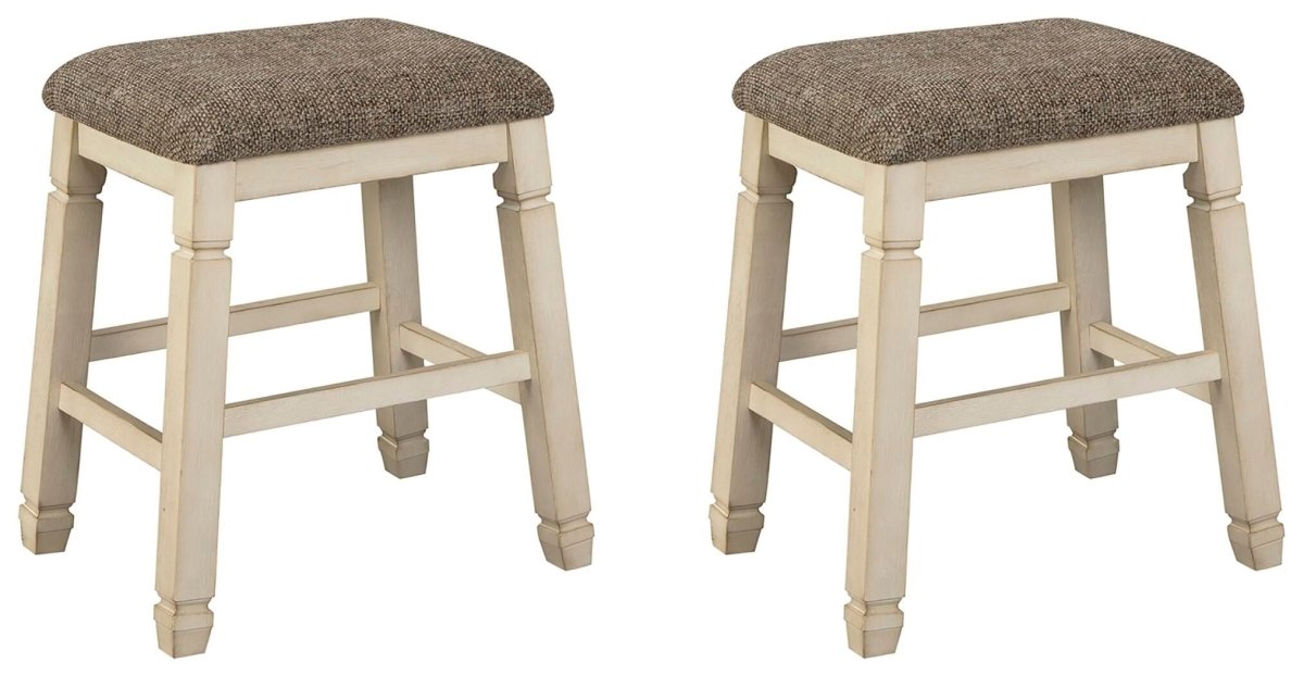 Bolanburg - Upholstered Stool (Set of 2) - Beige Stool Sets by Signature Design by Ashley® - Walls Furniture & Mattress