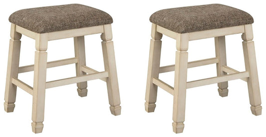 Bolanburg - Upholstered Stool (Set of 2) - Beige Stool Sets by Signature Design by Ashley® - Walls Furniture & Mattress
