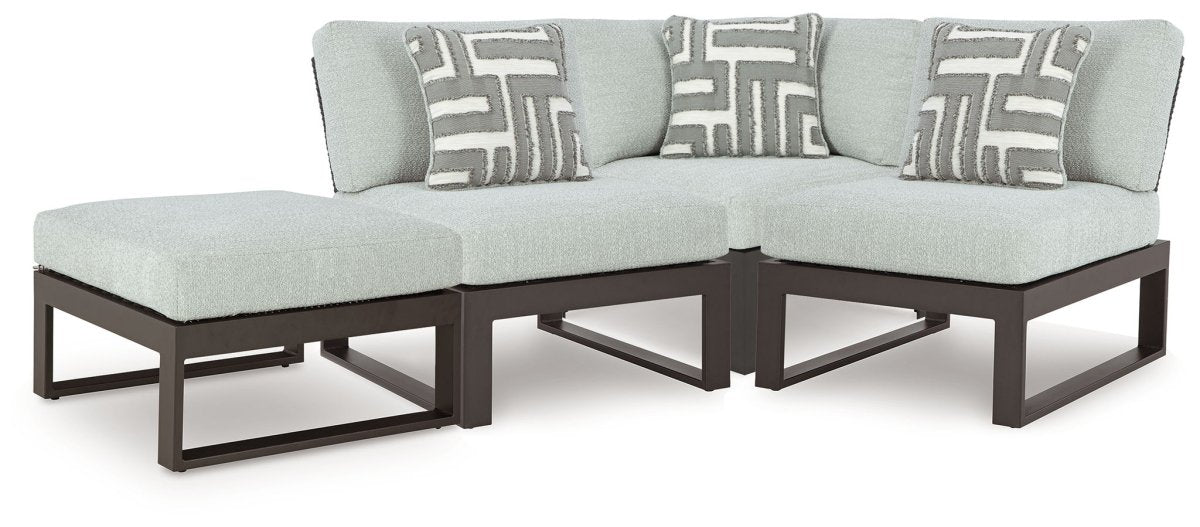 Beachloft - Outdoor Sectional Stationary Sectionals by Signature Design by Ashley® - Walls Furniture & Mattress