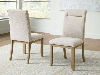 Lasinger - Dining Upholstered Side Chair (Set of 2) - Light Brown Chair Sets by Signature Design by Ashley® - Walls Furniture & Mattress