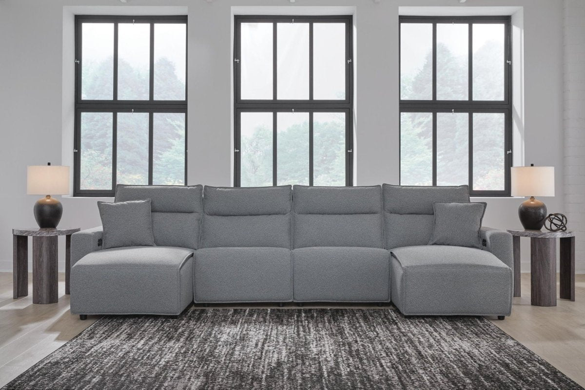 Modmax II - Reclining Sectional - Salt And Pepper Reclining Sectionals by Signature Design by Ashley® - Walls Furniture & Mattress