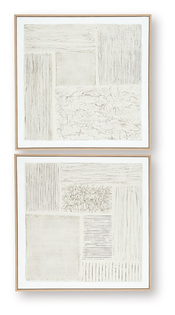 Andorfield - Wall Art Set (Set of 2) - Beige / Black / White Canvas Art Sets by Signature Design by Ashley® - Walls Furniture & Mattress