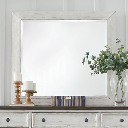 River Place - Mirror - Riverstone White & Tobacco Mirrors by Liberty Furniture - Walls Furniture & Mattress