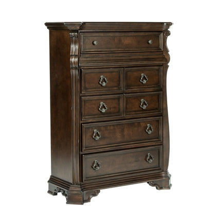 Arbor Place - 6 Drawer Chest - Dark Brown Accent Chests by Liberty Furniture - Walls Furniture & Mattress