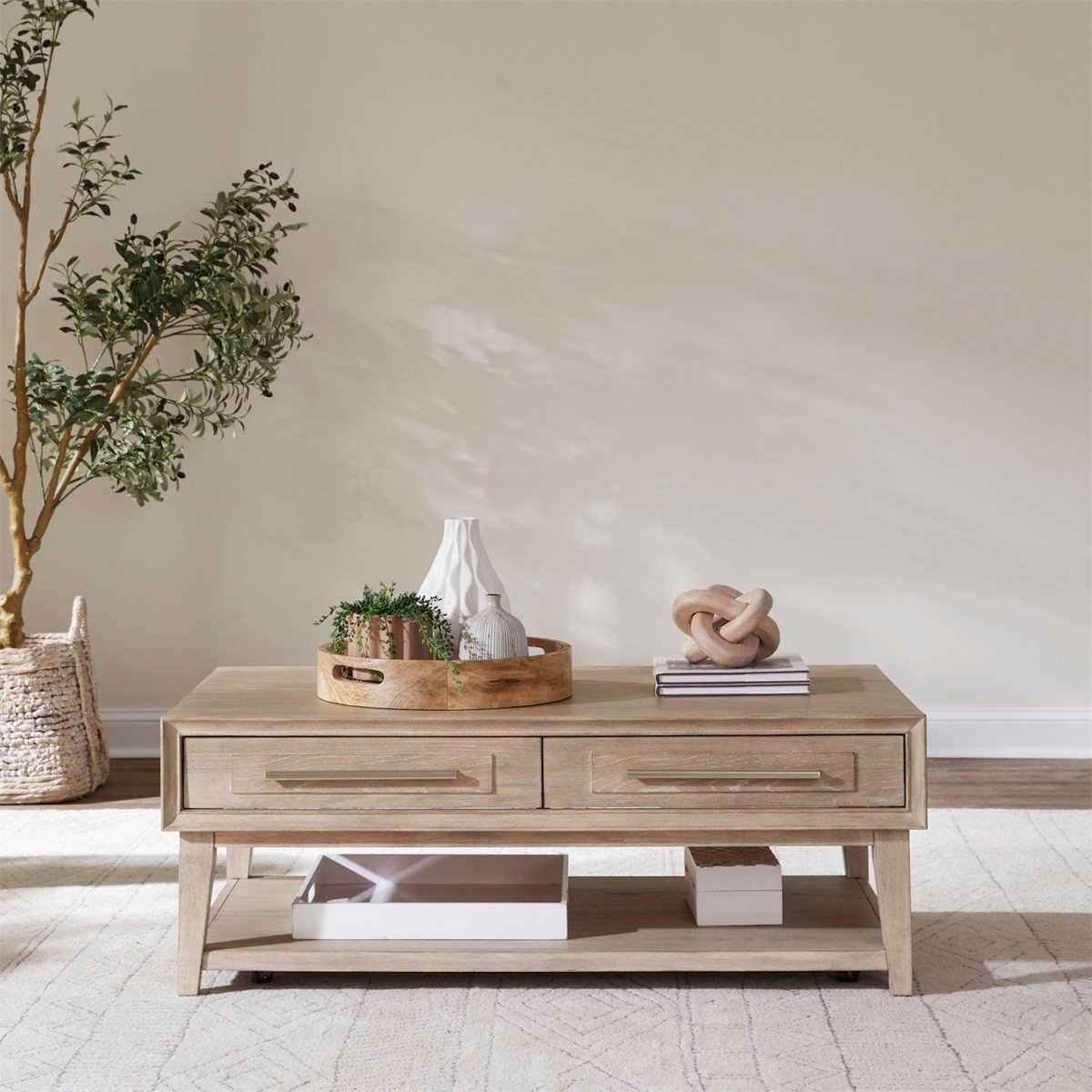 Brentwood - Cocktail Table - Sandstone Cocktail Tables by Liberty Furniture - Walls Furniture & Mattress