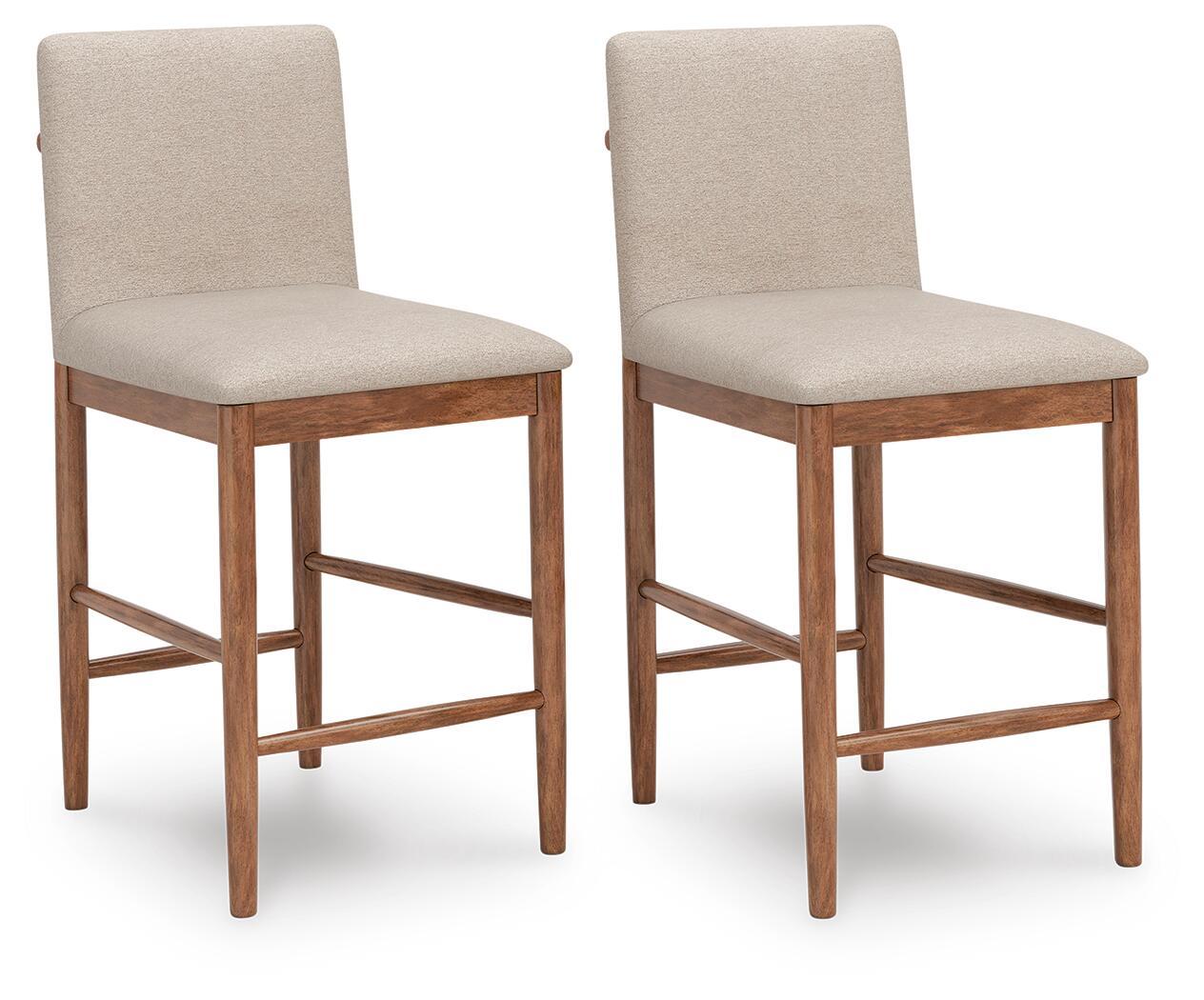 Isanti - Upholstered Barstool (Set of 2) - Light Brown Stool Sets by Millennium® by Ashley - Walls Furniture & Mattress
